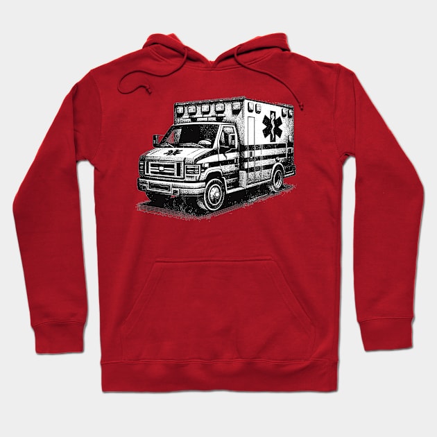 Ambulance Hoodie by Vehicles-Art